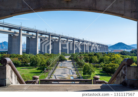 Setouchi Ohashi Memorial Park on a clear autumn day 131117567