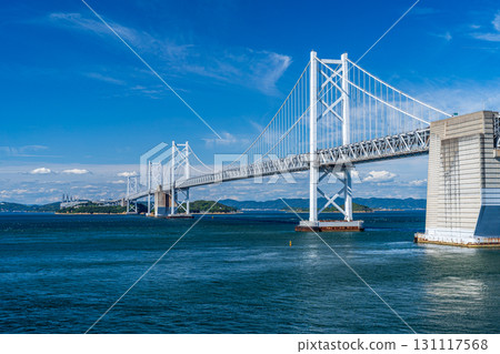 Seto Ohashi Bridge in the blue sky 131117568