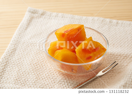 切開的水果（柿子）圖片 131118232