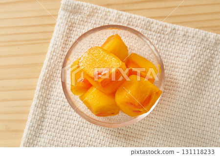 切開的水果（柿子）圖片 131118233