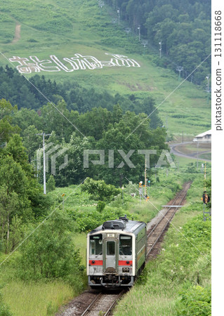 Soya Main Line local train arriving at Otoineppu Station Soya Main Line Kiha 54 Soya Main Line local train arriving at Otoineppu Station Soya Main Line Kiha 54 131118668