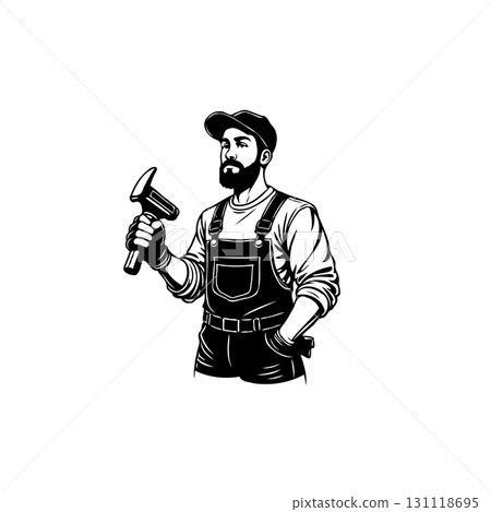 Skilled Tradesman Illustration: A Symbol of Craftsmanship and Professional Expertise Skilled Tradesman Illustration: A Symbol of Craftsmanship and Professional Expertise 131118695