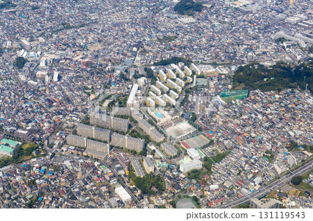 橫濱市南區六川台住宅小區的鳥瞰圖 橫濱市南區六川台住宅小區的鳥瞰圖 131119543