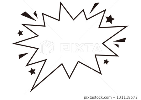 American comics, spiky frame, illustration, monochrome 131119572