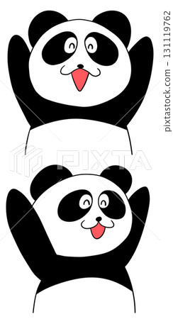 Illustration of a Panda Doing a Vindication Illustration of a Panda Doing a Vindication 131119762