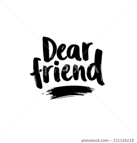 Elegant 'Dear Friend' Lettering Design for Invitations and Personal Greetings Elegant 'Dear Friend' Lettering Design for Invitations and Personal Greetings 131120228
