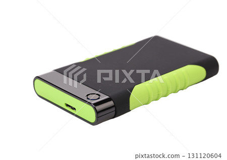 External hard disk on the white screen isolated. 131120604