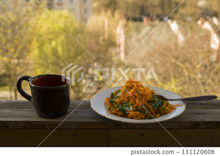 Breakfast with a view of the landscape. Breakfast with a view of the landscape. 131120606