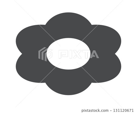 Geometric floral decorative y2k element Geometric floral decorative y2k element 131120671