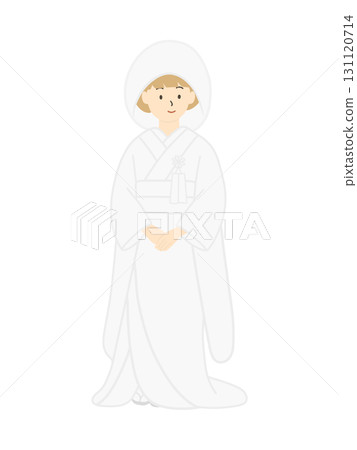 身著傳統日本婚紗的新娘插圖 131120714