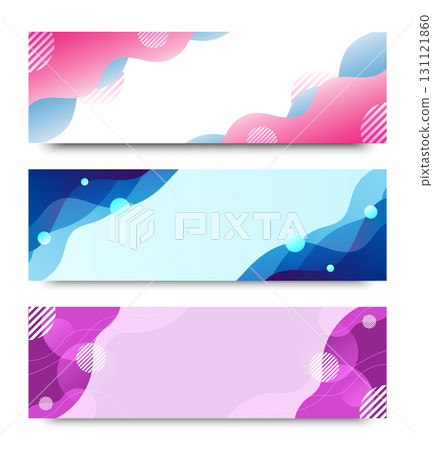 Web banner design abstract liquid 131121860