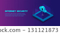 Internet security connection banner design 131121873