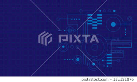 Geometric abstract blueprint architecture background 131121876