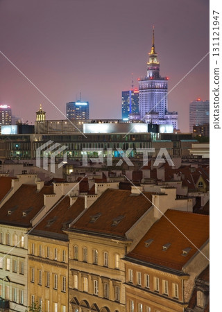 Warsaw and the night lights Warsaw and the night lights 131121947