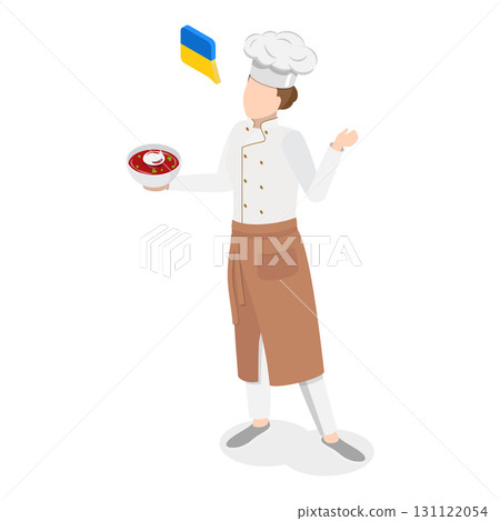 3D Isometric Flat Vector Set of Male And Female Chefs, Showcasing Unique Culinary Heritage From Around The World. Item 6 3D Isometric Flat Vector Set of Male And Female Chefs, Showcasing Unique Culinary Heritage From Around The World. Item 6 131122054