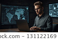 yber security concept. Shield With Keyhole icon on digital data background. 131122169