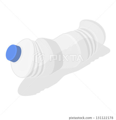 3D Isometric Flat Vector Set of Plastic Waste, Environmental Pollution. Item 12 131122178