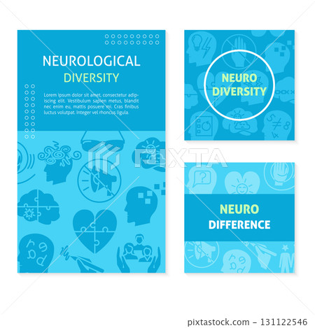 Neurological diversity banner templates with place for text 131122546
