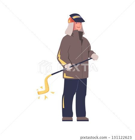 Metallurgy with Man Character Work in Steel Production Plant Vector Illustration Metallurgy with Man Character Work in Steel Production Plant Vector Illustration 131122623