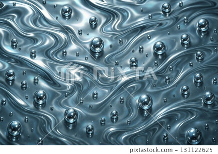 酷炫的汞、液態金屬和氣泡 3D 背景 酷炫的汞、液態金屬和氣泡 3D 背景 131122625