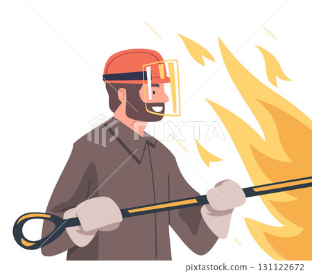 Metallurgy with Man Character Work in Steel Production Plant Vector Illustration Metallurgy with Man Character Work in Steel Production Plant Vector Illustration 131122672