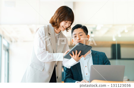 Two businessmen having a meeting 131123036