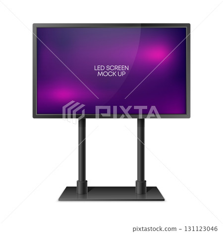 LED Monitor Screen Mockup. Realistic screen light box. Illuminated lightbox with empty space for design. Street board fot promotion and advertisement. Content presentation. Vector illustration. LED Monitor Screen Mockup. Realistic screen light box. Illuminated lightbox with empty space for design. Street board fot promotion and advertisement. Content presentation. Vector illustration. 131123046