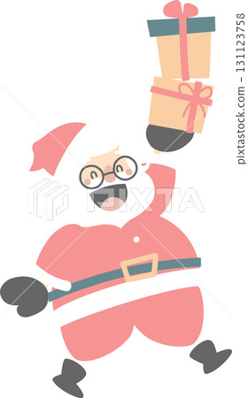 merry christmas and happy new year with cute santa claus, flat png illustration cartoon character costume design merry christmas and happy new year with cute santa claus, flat png illustration cartoon character costume design 131123758
