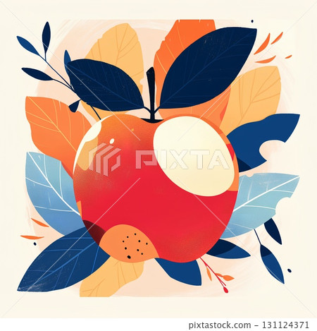 Illustration of red apple 131124371
