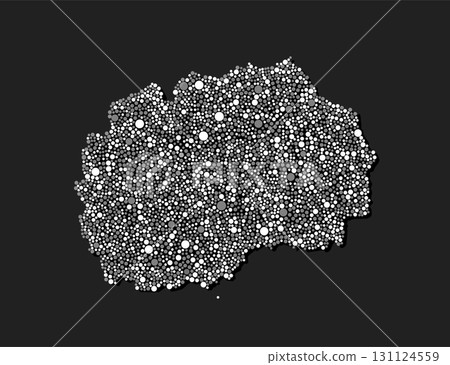 Creative map North Macedonia from random dots Creative map North Macedonia from random dots 131124559