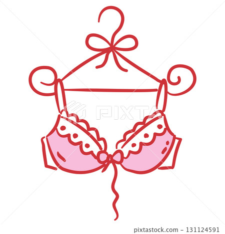 Red Outlined bra in a hanger Filled Line Art Illustration for Bachelorette Party Coquette Style Celebration Party Invitations Greeting Cards and Festive Decoration Design Red Outlined bra in a hanger Filled Line Art Illustration for Bachelorette Party Coquette Style Celebration Party Invitations Greeting Cards and Festive Decoration Design 131124591