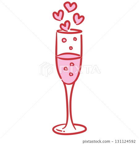 Red Outlined Champagne flute with hearts Filled Line Art Illustration for Bachelorette Party Coquette Style Celebration Party Invitations Greeting Cards and Festive Decoration Design Red Outlined Champagne flute with hearts Filled Line Art Illustration for Bachelorette Party Coquette Style Celebration Party Invitations Greeting Cards and Festive Decoration Design 131124592