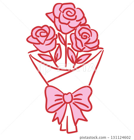 Red Outlined Rose bouquet Pink Filled Line Art Illustration for Bachelorette Party Coquette Style Celebration Party Invitations Greeting Cards and Festive Decoration Design Red Outlined Rose bouquet Pink Filled Line Art Illustration for Bachelorette Party Coquette Style Celebration Party Invitations Greeting Cards and Festive Decoration Design 131124602