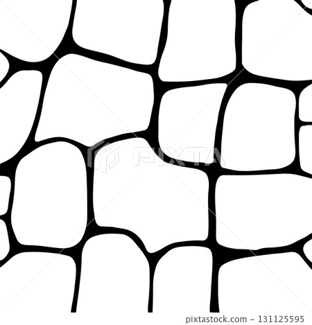 Abstract black and white pattern resembling cracked stone in a modern design 131125595