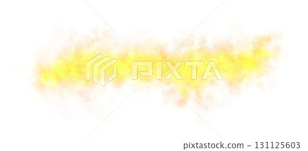 Bright orange to lime color smoke transition with transparent background template or mockup illustration 131125603