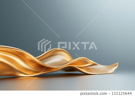 Sleek golden waves create serene and fluid gradient, evoking tranquility and elegance. smooth texture and gentle curves enhance calming atmosphere Sleek golden waves create serene and fluid gradient, evoking tranquility and elegance. smooth texture and gentle curves enhance calming atmosphere 131125644