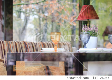 table in a vintage restaurant table in a vintage restaurant 131126043