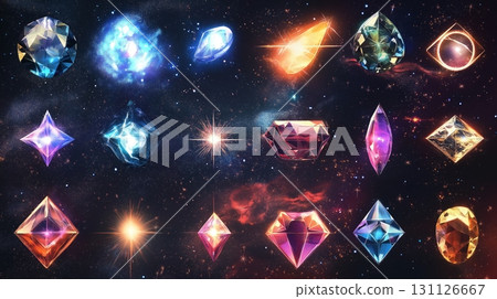 Neon constellation art of zodiac signs set against a starry night sky. Astrological symbols 131126667