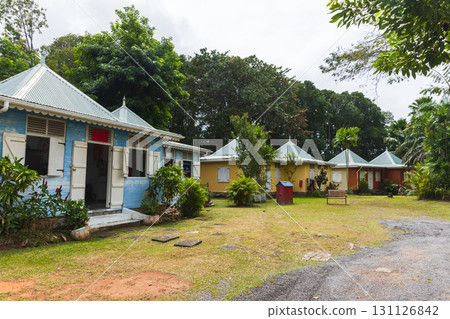 Street view of Domaine de Val des Pres. Craft village landscape 131126842