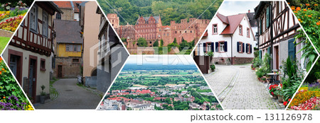 A collection of scenic views from Germany in a unique collage. A collection of scenic views from Germany in a unique collage. 131126978