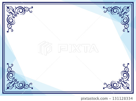 Blue antique frame 131128334