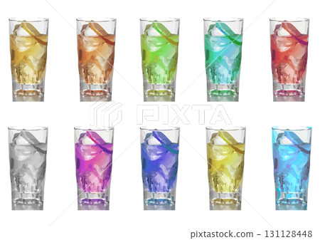 Drink set in glass 131128448