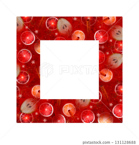 A Festive Red Fruit Frame for Cherishing Holiday Memories during the Celebratory Season 131128688