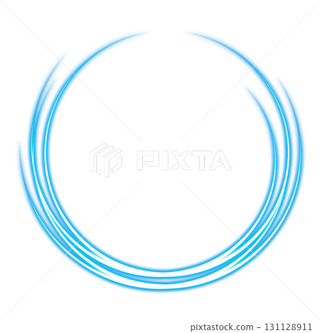 Blue glowing circular stroke on transparent background Blue glowing circular stroke on transparent background 131128911