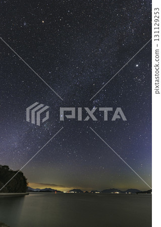 瀨戶內冬季星空獵戶座和冬季天河 131129253