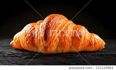 美味的牛角麵包背景素材 傳單、橫幅、影片素材 AI生成素材 131129463