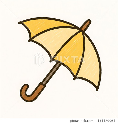 Stylish and cute umbrella icon 131129961