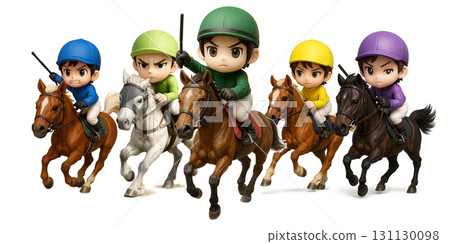 賽馬-五匹馬爭奪領先 賽馬-五匹馬爭奪領先 131130098