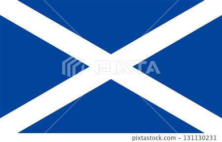 Official Flag of Scotland. Scotland National Symbol Correct Proportion. 131130231