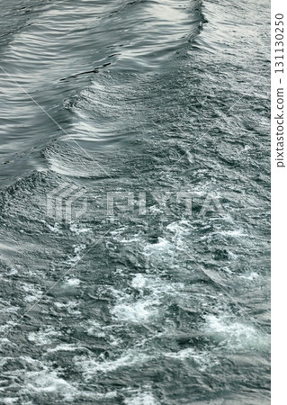 Waves on the water surface seen from a sightseeing boat on Lake Hibara Waves on the water surface seen from a sightseeing boat on Lake Hibara 131130250